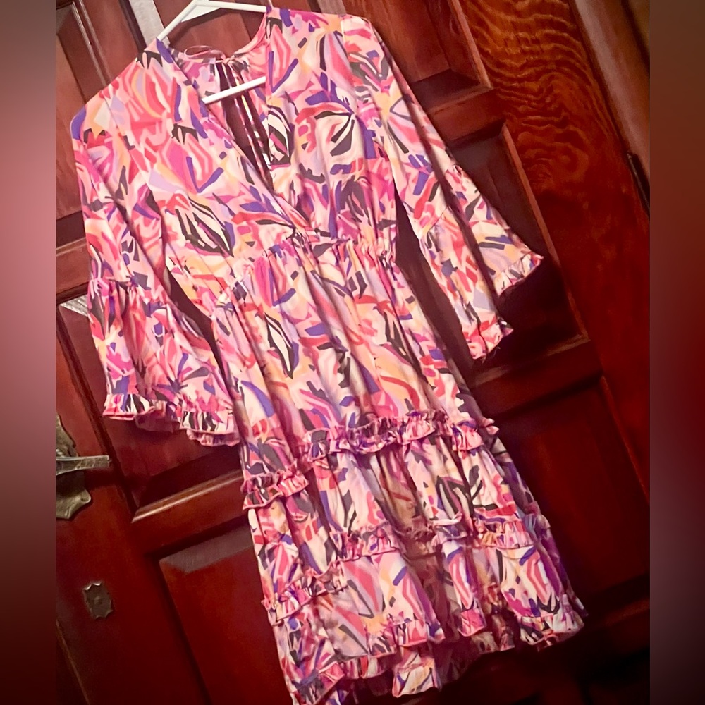 New bell sleeve summer mini dress size S/M